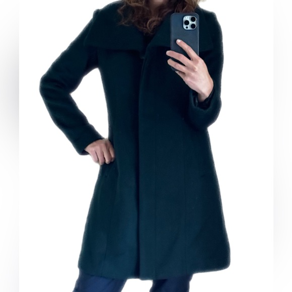 Cole Haan Signature Wool Blend Coat I Forest Green - Picture 1 of 9